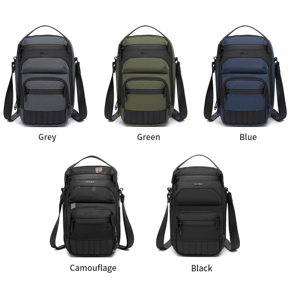 Ozuko 9815 Men's Small Crossbody Messenger Bag - Shoulder Satchel Side Bag Versatile Messenger Purse