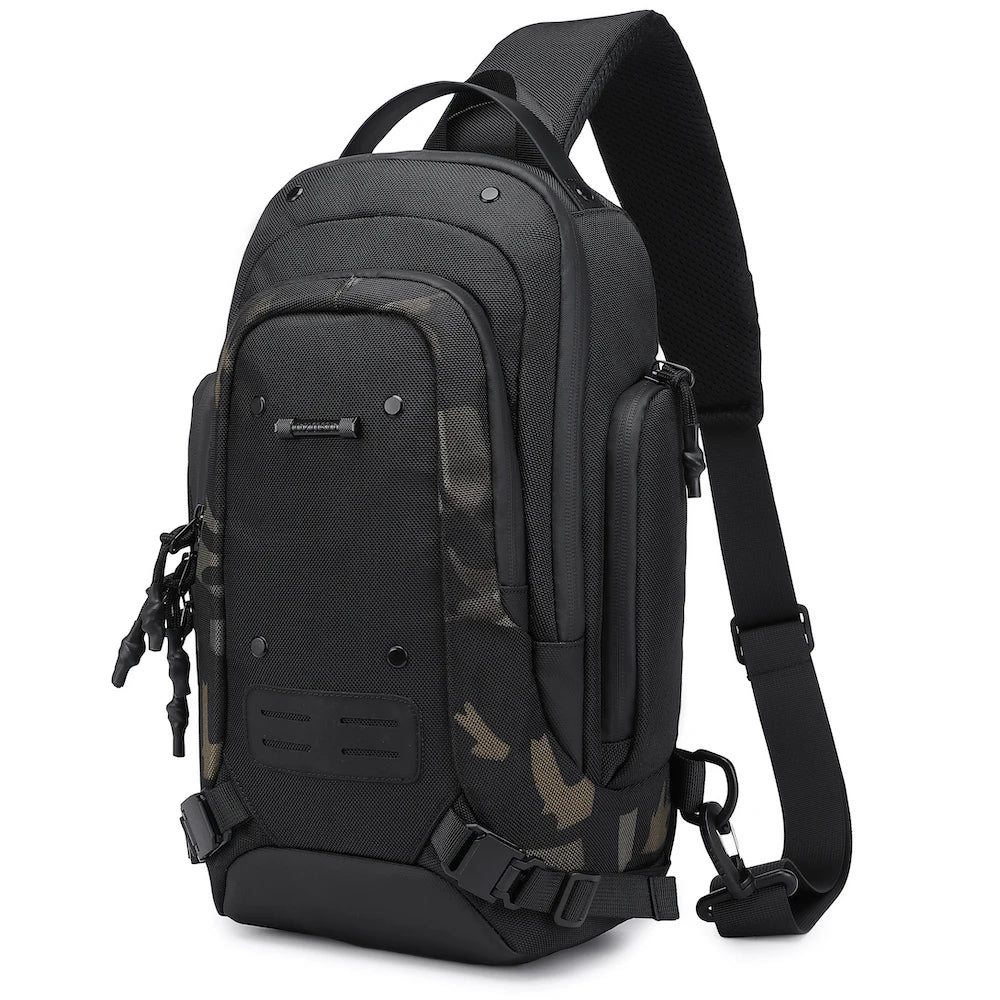 OZUKO 9740 Large Capacity  Fashion Waterproof Chest Bag Men Custom LOGO Travel Crossbody Bag Outdoor Shoulder Sling Bag
