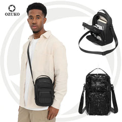 Ozuko 9815 Men's Small Crossbody Messenger Bag - Shoulder Satchel Side Bag Versatile Messenger Purse