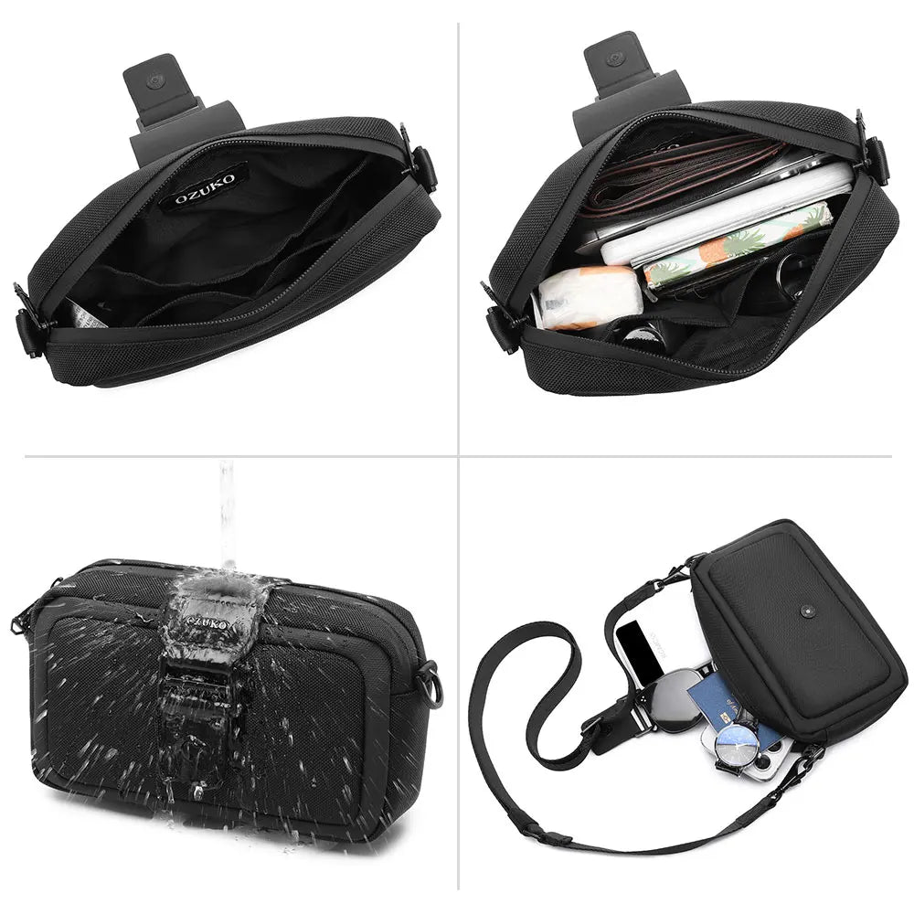 OZUKO 9829 Lightweight Fashion Sling Bag for Man Portable Waterproof Designer Chest  Bag High Quality Small Crossbody