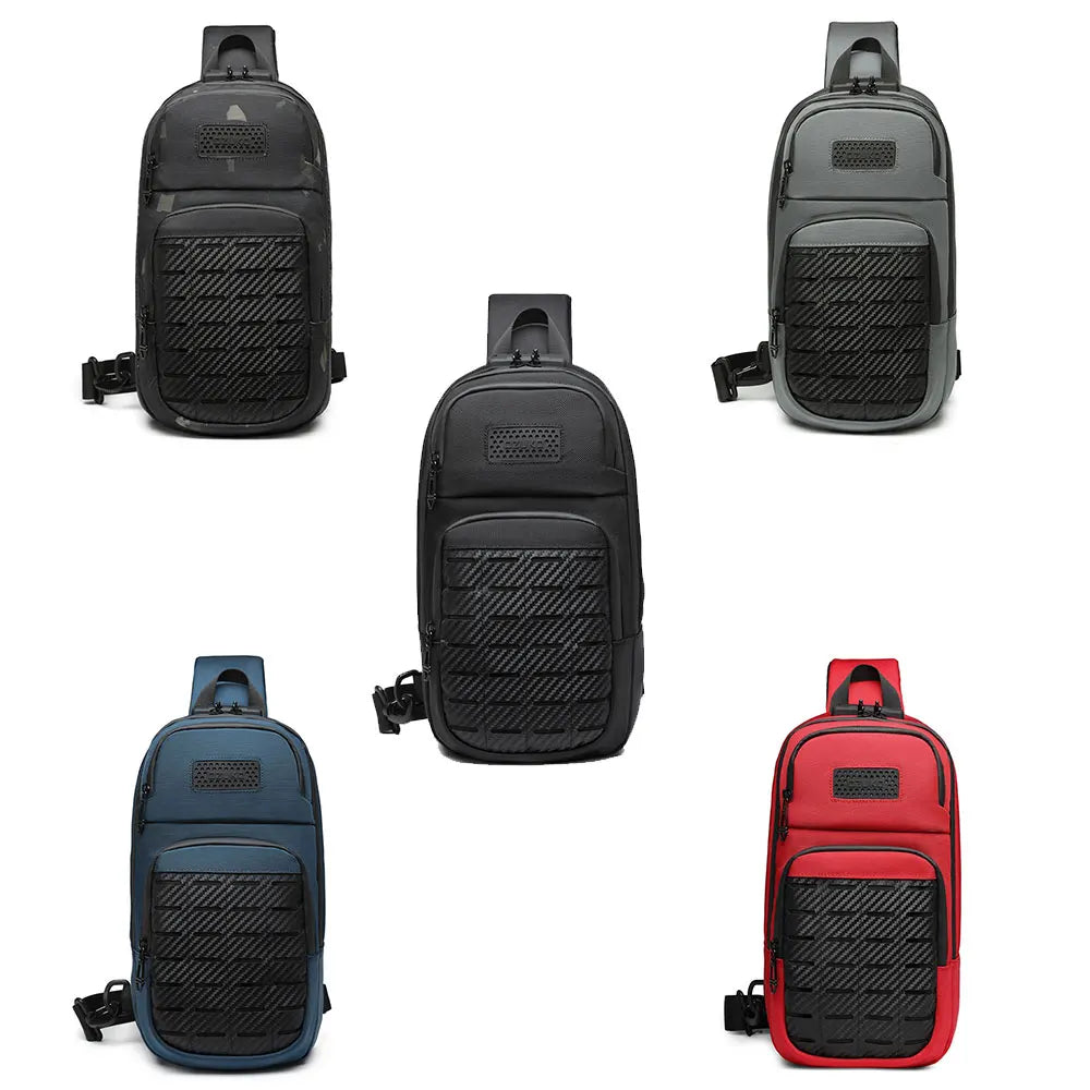 Ozuko 9577 Sport Designer Side Bag Tactical Crossbody Waist Sling Bag for Men Travel Custom Waterproof Mens Chest Bag