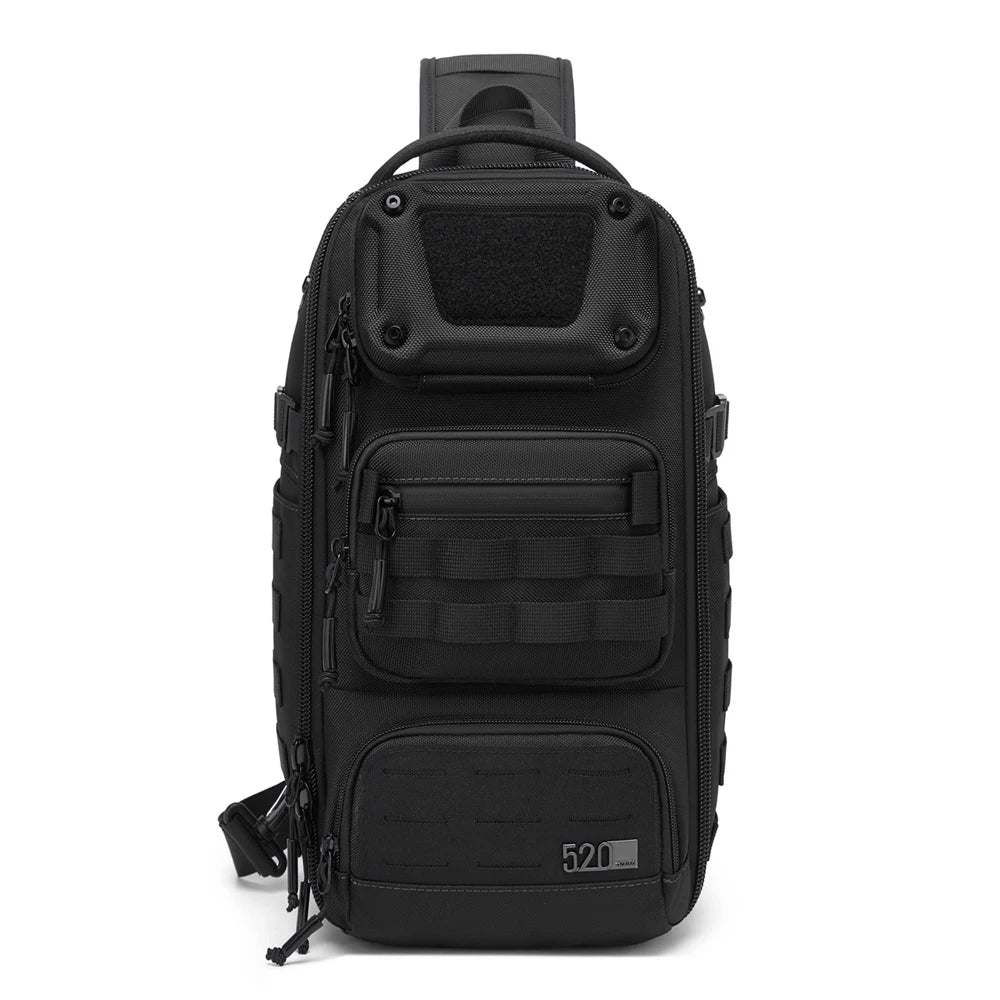 OZUKO 9912 Urban Multi-Function Sport Sling Bag Men's Large Capacity Waterproof Crossbody Sport Fitness Business Chest Bag