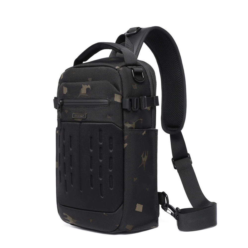 OZUKO 9879 Men's Urban Fashion Crossbody Bag Slim Sling Detachable Strap Card Slots Casual Office Use for Spring