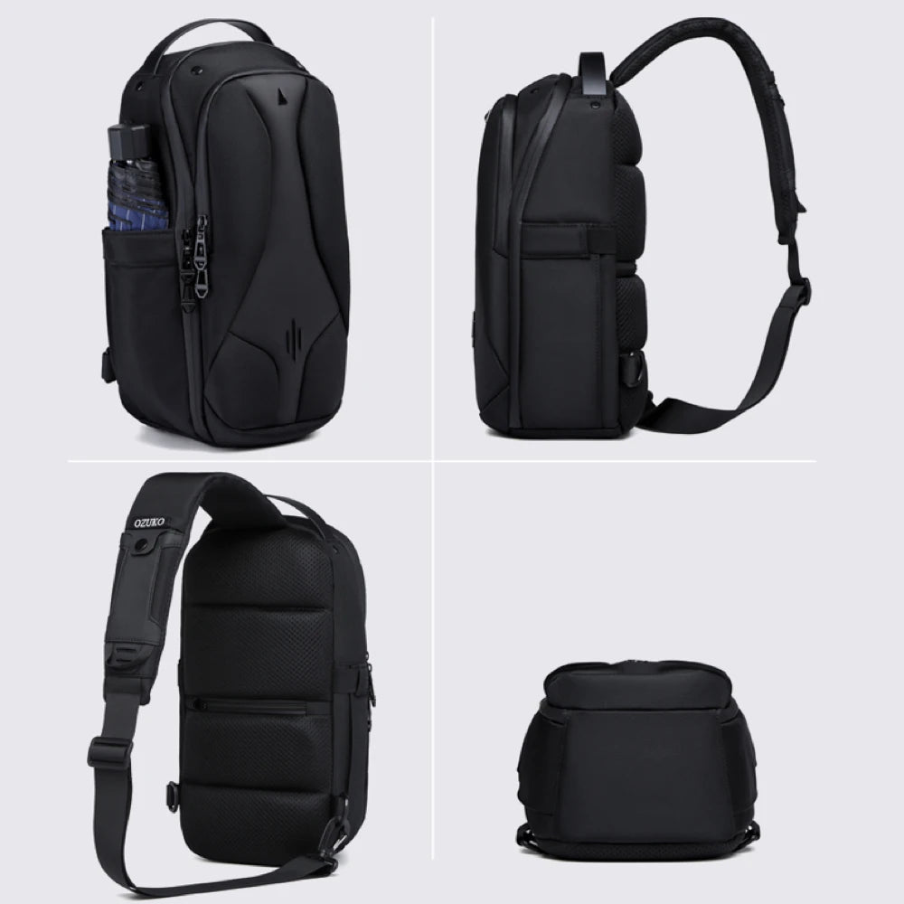 OZUKO 9735 Men's Fashion Outdoor Sling Crossbody Bag for Smart Sports Travel Unisex Messenger Chest Fanny Pack Waist Bags