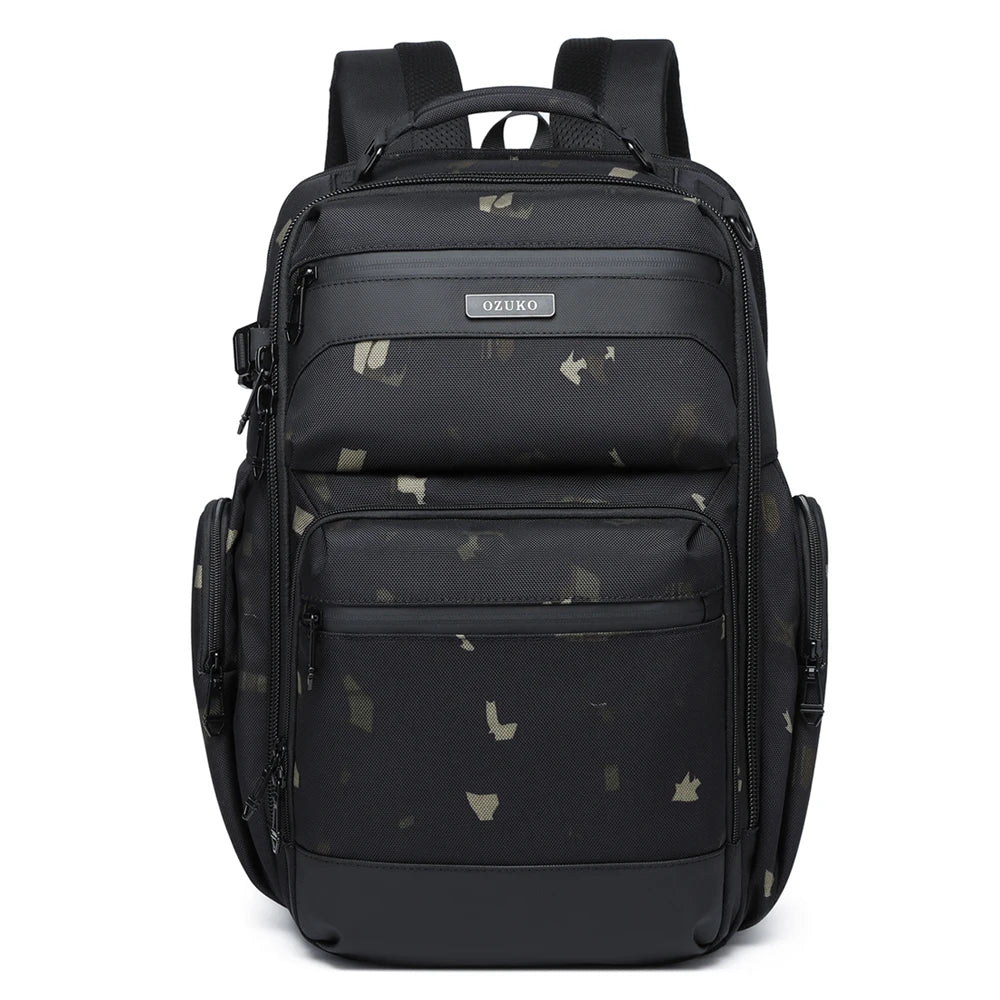 Ozuko 9770 Small Size New Trendy Function Laptop Backpack Waterproof for Men Business Commute Laptop TSA Backpack
