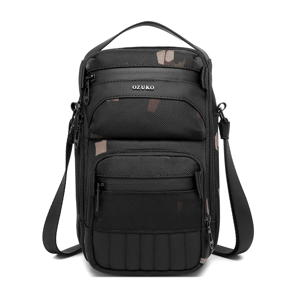 Ozuko 9815 Men's Small Crossbody Messenger Bag - Shoulder Satchel Side Bag Versatile Messenger Purse