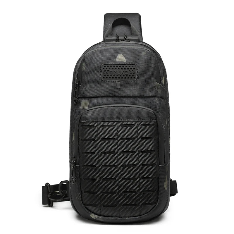 Ozuko 9577 Sport Designer Side Bag Tactical Crossbody Waist Sling Bag for Men Travel Custom Waterproof Mens Chest Bag