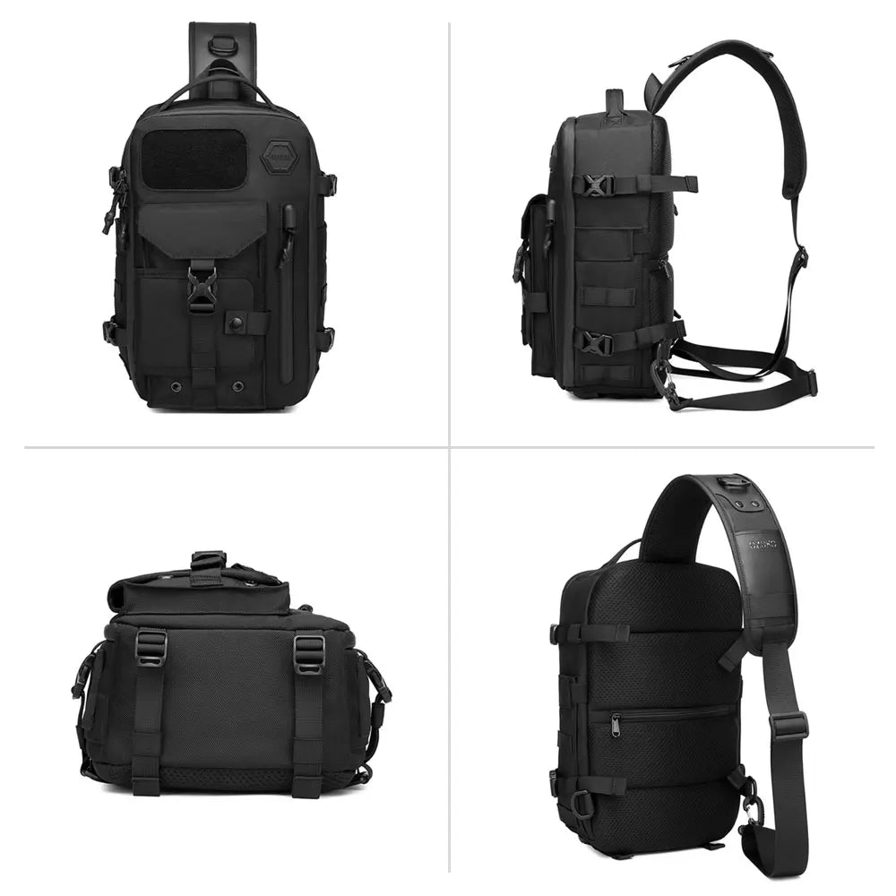 Ozuko 9737 Premium Crossbody Shoulder Bag Lightweight Motorcycle Bag For Hiking Walking Biking Travel Cycling Commuting - OZUKO.CN