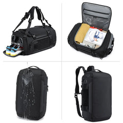 Ozuko 9779 Mens Weekender Travel Bag Garment Sport Backpack With Shoe Compartment Custom Waterproof Luggages Backpack Travel Bag