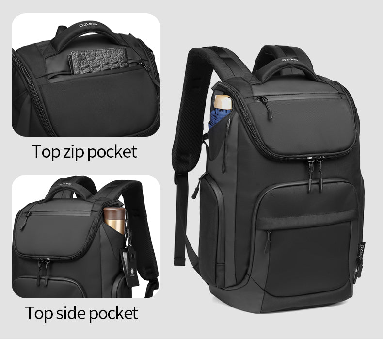 Ozuko D9409 Wholesale Fashion USB Men Back Pack Custom Branded Hiking Backpacks 2023 Notebook Bags Laptop Backpack Anti Shock - OZUKO.CN