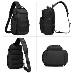 OZUKO 9809 New Designs Fashion Custom Logo Zipper Closure Mini Mens Messenger Bag Cross Body Chest Sling Bag Men Outdoor School