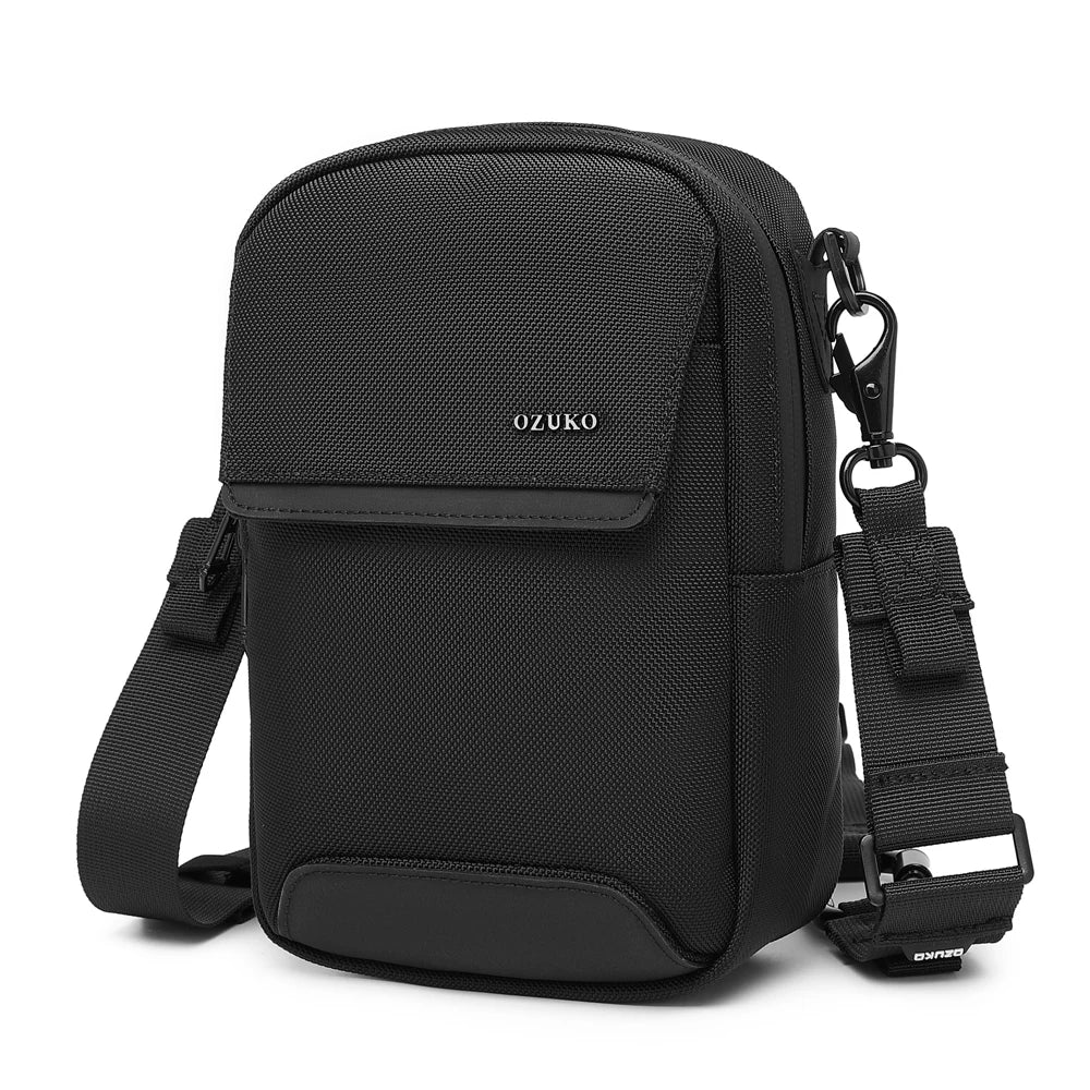 OZUKO 9732 Men's Waterproof Travel Sling Bag - Durable Polyester Chest Hip Bag for Hiking