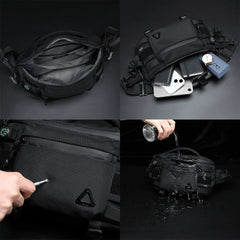 OZUKO 9778 Wholesale Waterproof Men Chest Bag for Men Fanny Pack Hiking Causal for Running Walking Traveling Waist Bag