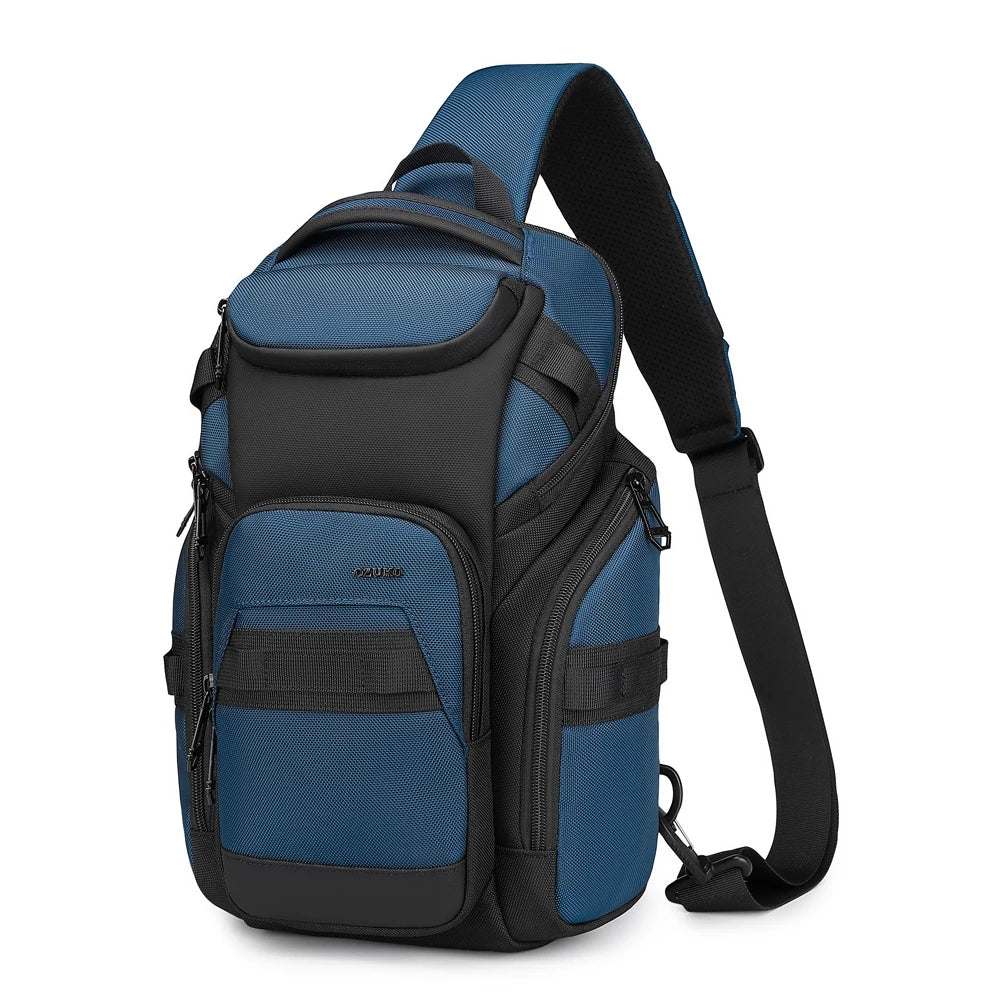 OZUKO 9809 New Designs Fashion Custom Logo Zipper Closure Mini Mens Messenger Bag Cross Body Chest Sling Bag Men Outdoor School