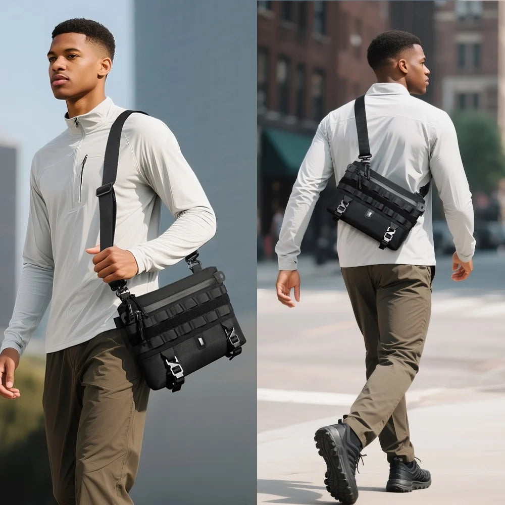 For 9898 Fashion Waterproof Crossbody Bag Men-Luxury High Quality Sling Pack MOLLE System Lightweight Travel Messenger Bag 2L