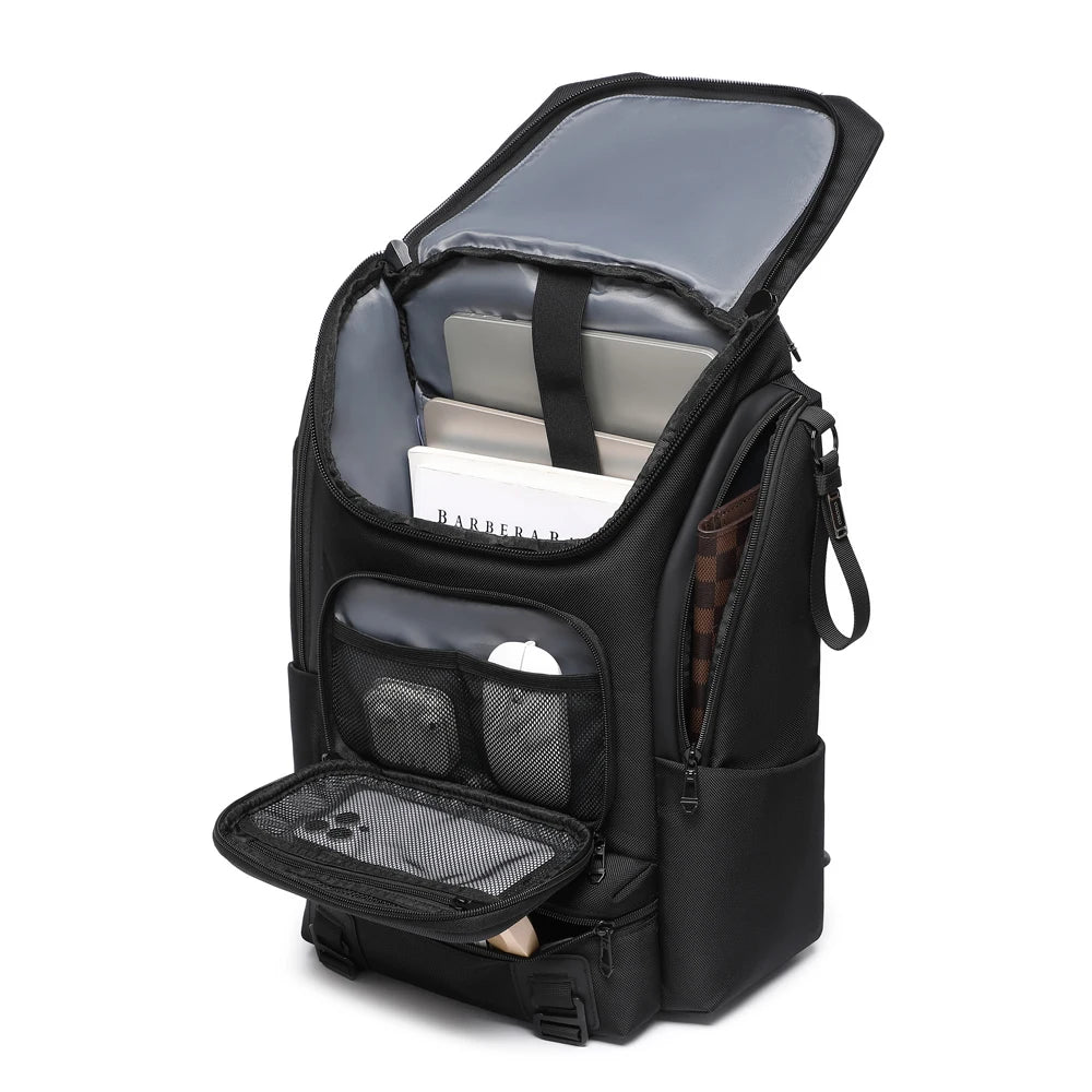 Ozuko 9840 Waterproof Slim Daypack for Gym, Office & City Commute, Fits 15.6 Inch Laptop & Tablet, Hidden Anti-Pickpocket Pocket