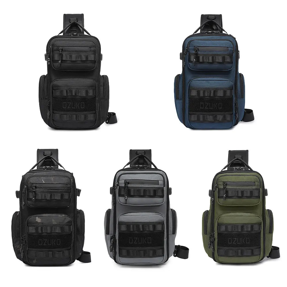 OZUKO 9812 New Designer Sling Bag Factory Hot Sale Men's Crossbody Casual Travel Shoulder Shoulder Chest Bag for Men