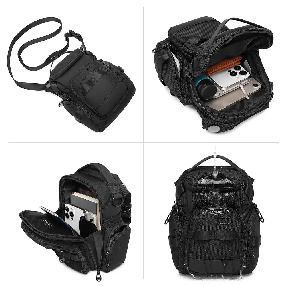 Ozuko 9818 Mens Outdoor Sporting Hiking Waist Hip Pack Messenger Shoulder Drop Leg Thigh Bag Pouches for Men Women