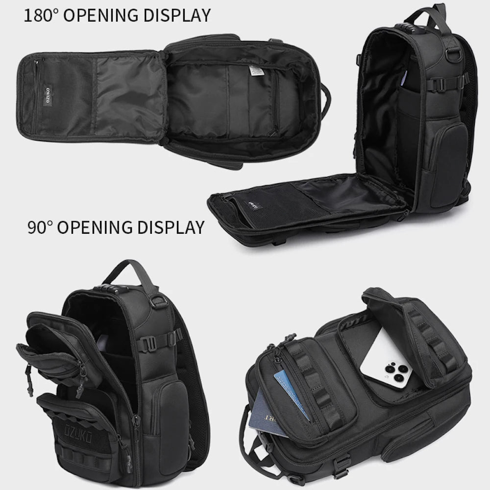 OZUKO 9812 New Designer Sling Bag Factory Hot Sale Men's Crossbody Casual Travel Shoulder Shoulder Chest Bag for Men