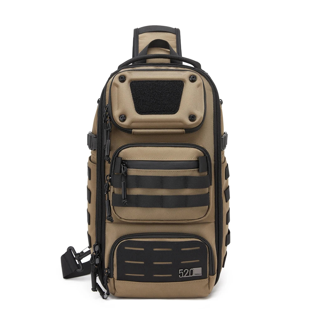 OZUKO 9912 Urban Multi-Function Sport Sling Bag Men's Large Capacity Waterproof Crossbody Sport Fitness Business Chest Bag