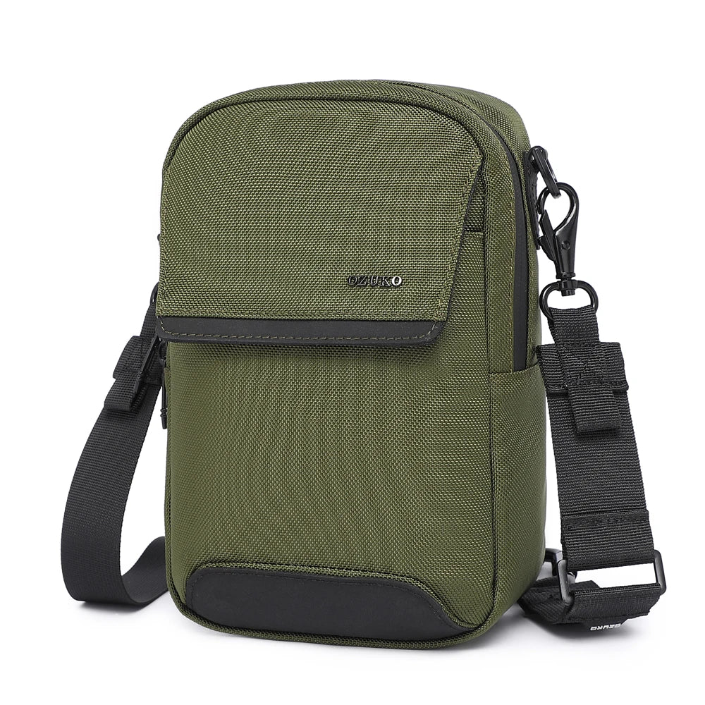 OZUKO 9732 Men's Waterproof Travel Sling Bag - Durable Polyester Chest Hip Bag for Hiking