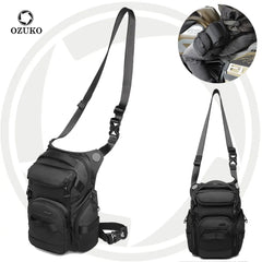Ozuko 9818 Mens Outdoor Sporting Hiking Waist Hip Pack Messenger Shoulder Drop Leg Thigh Bag Pouches for Men Women