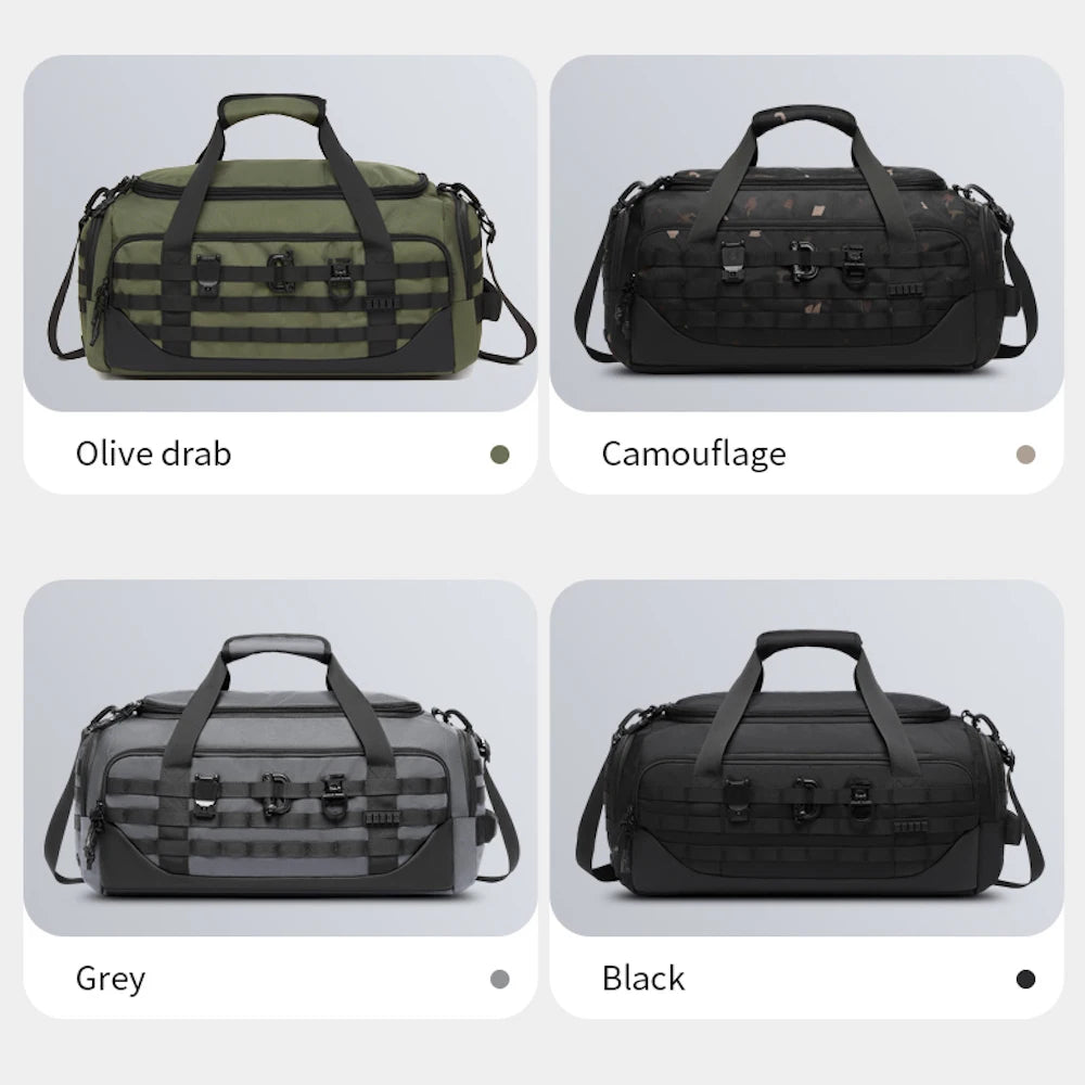 OZUKO 9880 Men's Fashion Sports Shoulder Bag High Quality Travel Bag for Men Weekender Handbag Made of Polyester
