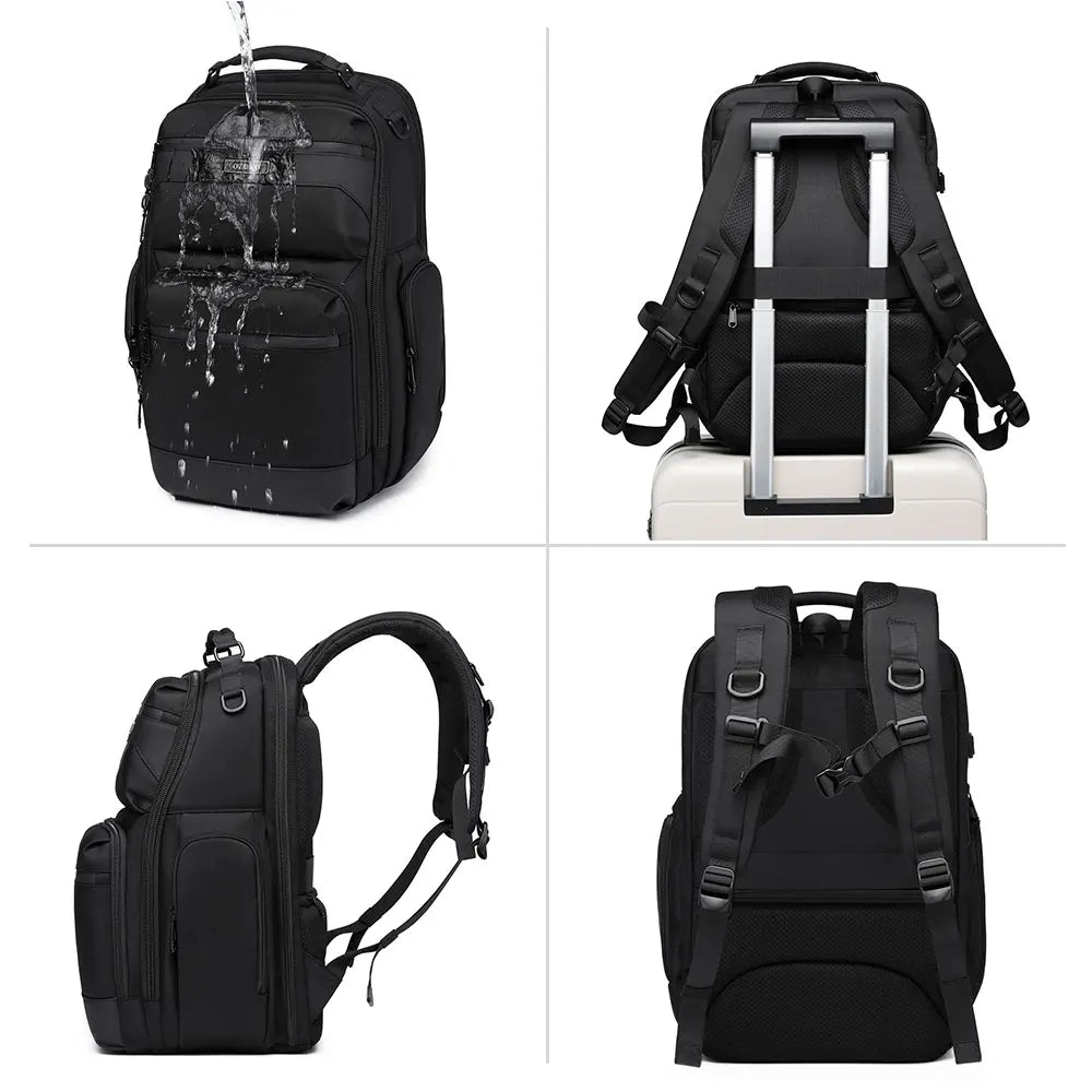 Ozuko 9770 Small Size New Trendy Function Laptop Backpack Waterproof for Men Business Commute Laptop TSA Backpack
