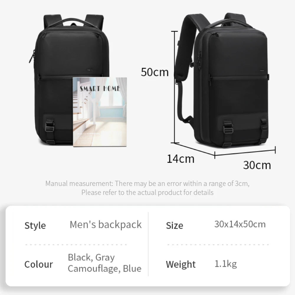 Ozuko 9851 Business Backpack Bookbag Travel Laptop Backpack for Women Men Office School Daily Causal Backpack