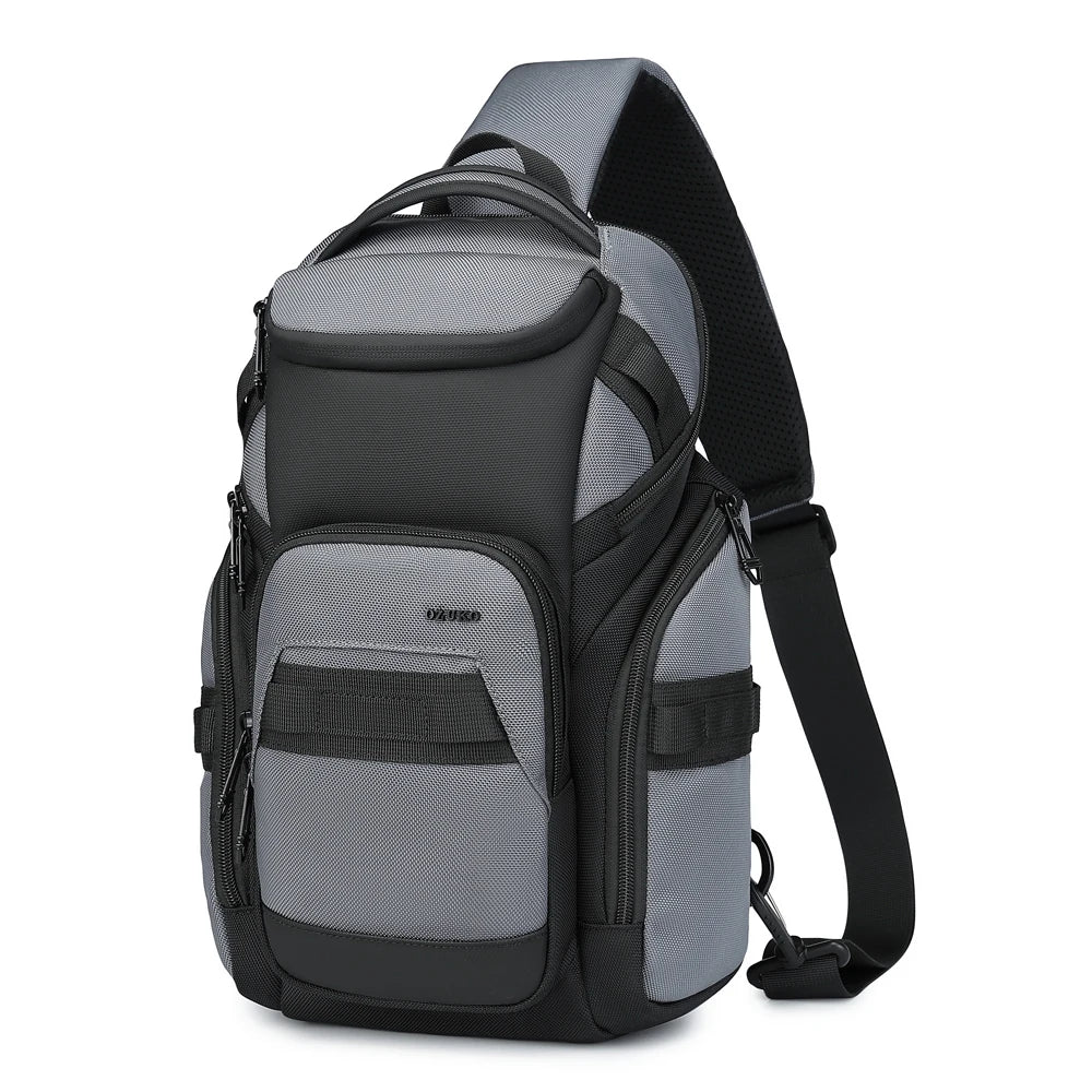 OZUKO 9809 New Designs Fashion Custom Logo Zipper Closure Mini Mens Messenger Bag Cross Body Chest Sling Bag Men Outdoor School