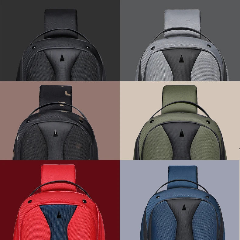 OZUKO 9735 Men's Fashion Outdoor Sling Crossbody Bag for Smart Sports Travel Unisex Messenger Chest Fanny Pack Waist Bags