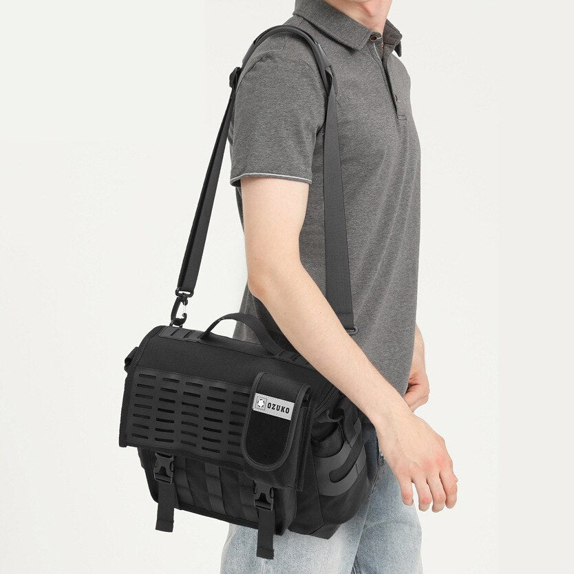 OZUKO 9445 Fashion Men Messenger Bags Hot Sale Multifunction Shoulder Bag Outdoor Travel Waterproof Crossbody Bag Male Handbags - OZUKO.CN