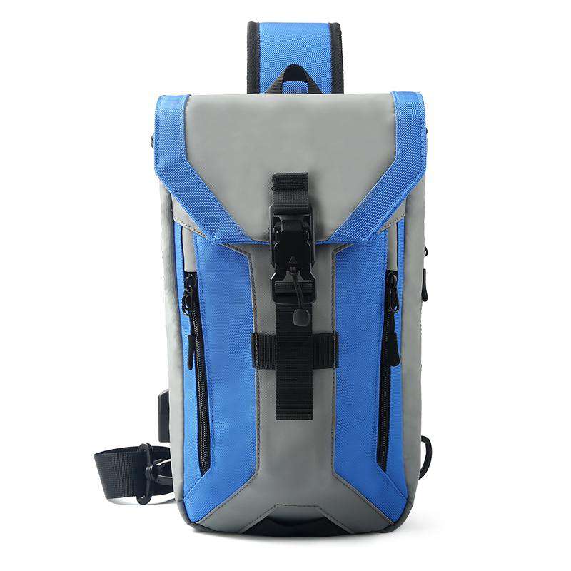 Ozuko New 2022 Usb Waterproof Sports Shoulder Bags Crossbody Sling Sport Chest Bag Men - OZUKO.CN