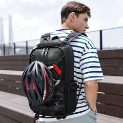 Ozuko 9587 Skateboard Carry Outdoor Waterproof Backpack Multifunctional Hiking Backpack For Men Motorcycle Helmet Storage Bag - OZUKO.CN