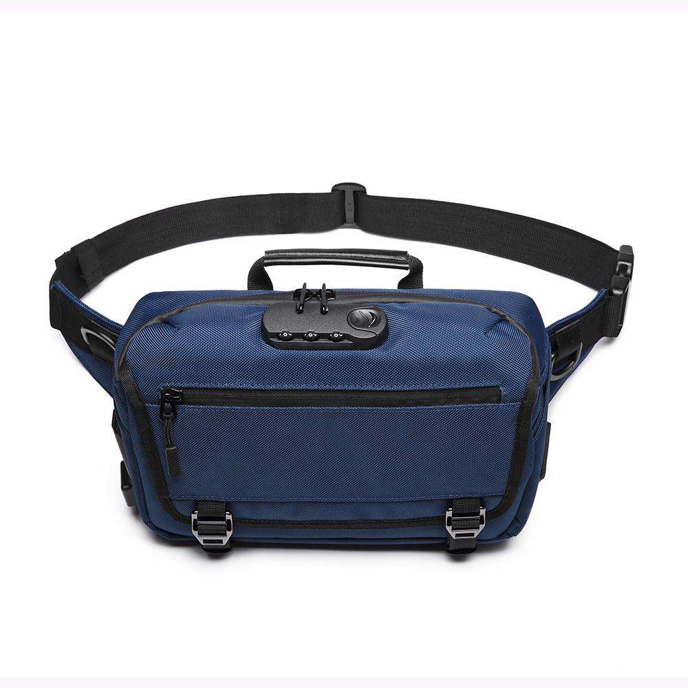 Ozuko New Waterproof Hiking Usb Men Chest Bags Sling Travel Small Cross Body Cell Phone Anti-Theft Waist Bag - OZUKO.CN