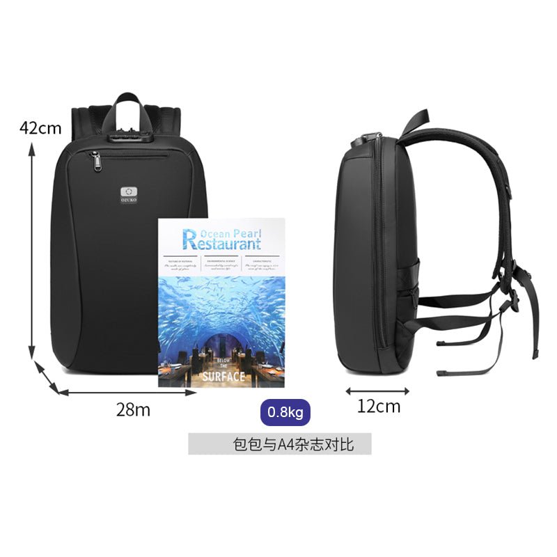 Ozuko 9497 Rugzak Travel Business Smart Mochila Antirrobo Lock Bagpack Laptop bag Anti Theft Bag For Men Backpack Rucksack - OZUKO.CN