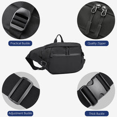 Ozuko 9206 New Designer Fashion Travel Sling Bag Waterproof Quality Custom Mini Crossbody Design Wholesale Waist Bag Men - OZUKO.CN