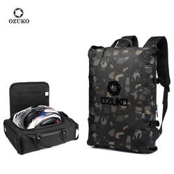 Ozuko 9235 Logo Custom Fashion Backpack 2023 Smart Backpack For Travelling Fitness Mens Business Bag 15.6 Inch Laptop Backpack - OZUKO.CN