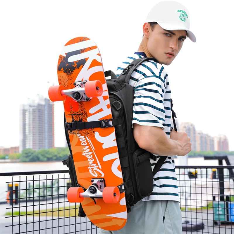 Ozuko 9587 Skateboard Carry Outdoor Waterproof Backpack Multifunctional Hiking Backpack For Men Motorcycle Helmet Storage Bag - OZUKO.CN