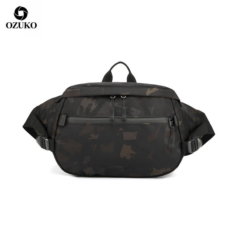 Ozuko 9206 New Designer Fashion Travel Sling Bag Waterproof Quality Custom Mini Crossbody Design Wholesale Waist Bag Men - OZUKO.CN