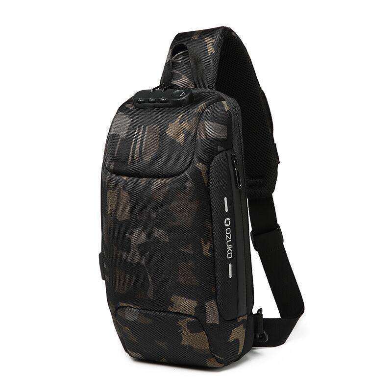 OZUKO 2020 New Multifunction Crossbody Bag for Men Anti-theft Shoulder Messenger Bags Male Waterproof Short Trip Chest Bag Pack - OZUKO.CN