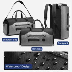 OZUKO Multifunction Men Suit Storage Travel Bag Large Capacity Luggage Handbag Male Waterproof Travel Duffel Bag Shoes Pocket