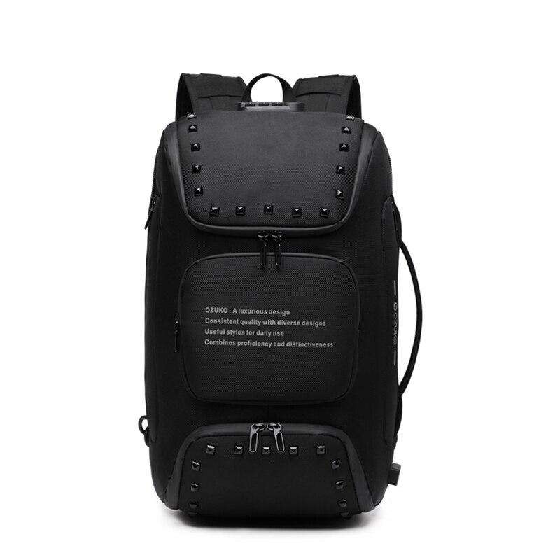 OZUKO Multifunctional Backpack Men Fashion USB 15.6 Inch Laptop Backpacks Male Anti-theft Waterproof Backpack Travel mochila - OZUKO.CN