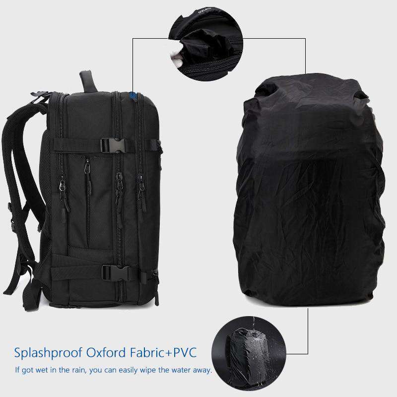 OZUKO New Men Backpack for 15"17" Laptop Backpacks Water Repellent Multifunction Bag USB Charging Travel Backpack Large Mochila - OZUKO.CN